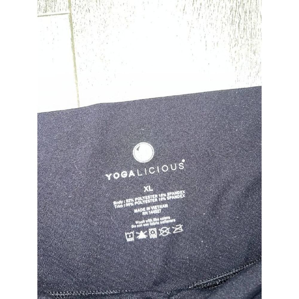 Yogalicious High Waist Y2K flare Proof Boot Cut Yoga Pants Black XL A006362 - Picture 6 of 10